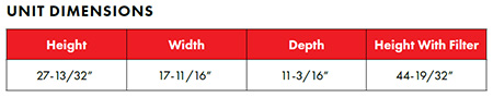 X3 Model Dimensions