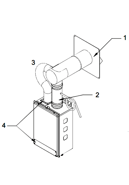 3"x4" Direct Vent-Concentric Termination-12"x18"