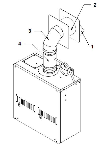 5" Combustible Sidewall Termination Kit (W/ Condensate Trap)